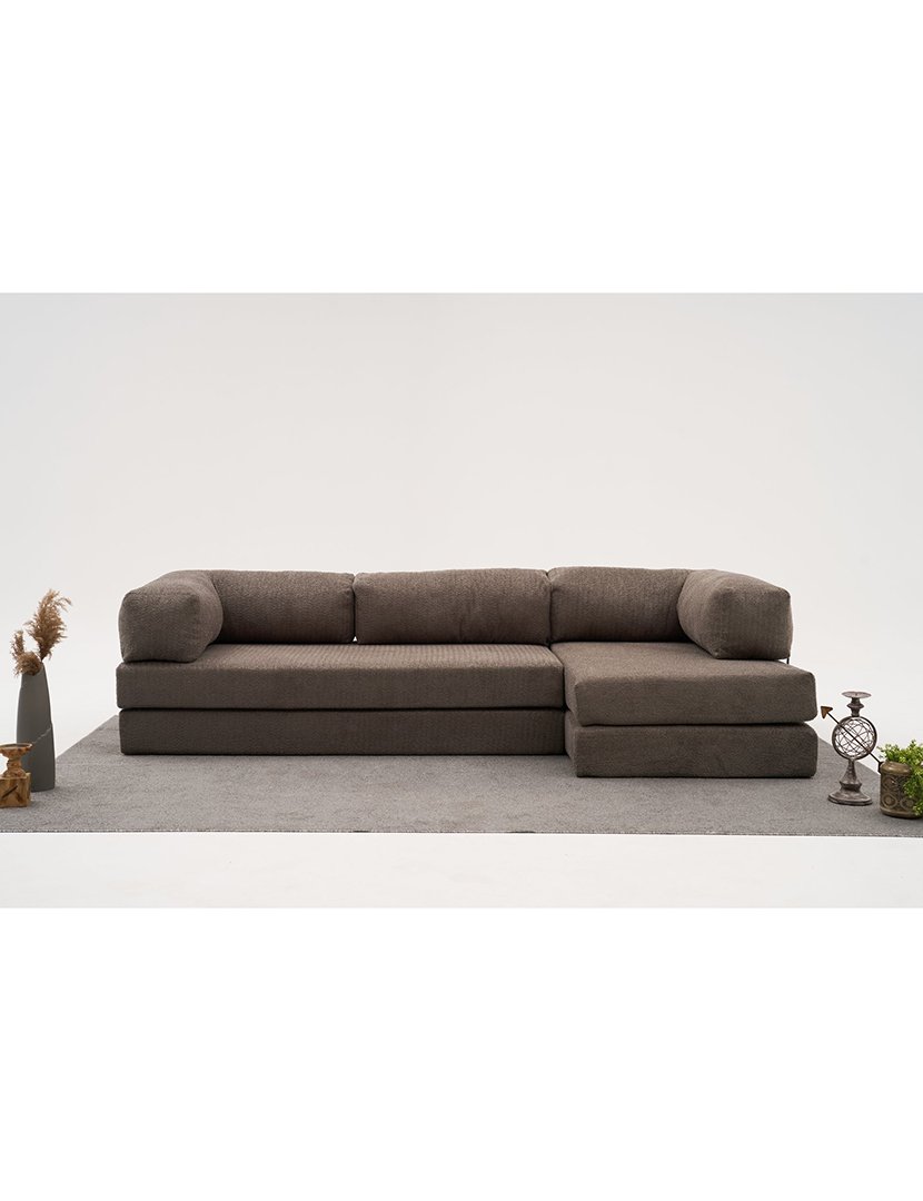 Sofá Cama Chaise Longue 3L Comfort Cinzento