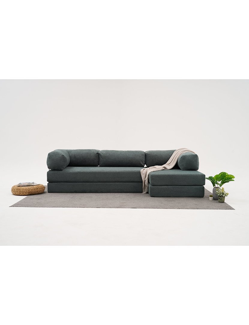 Sofá Cama Chaise Longue 3L Comfort Verde