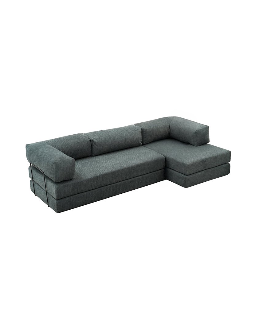 Sofá Cama Chaise Longue 3L Comfort Verde