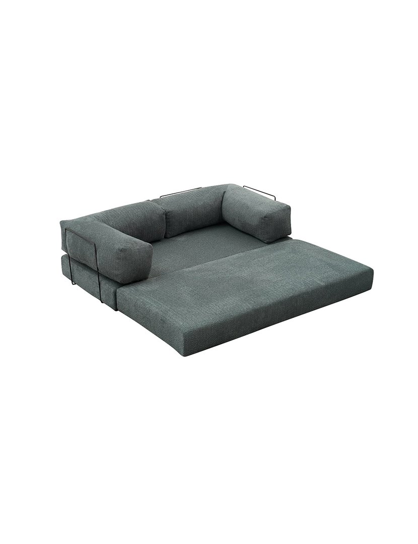 Sofá Cama Chaise Longue 3L Comfort Verde