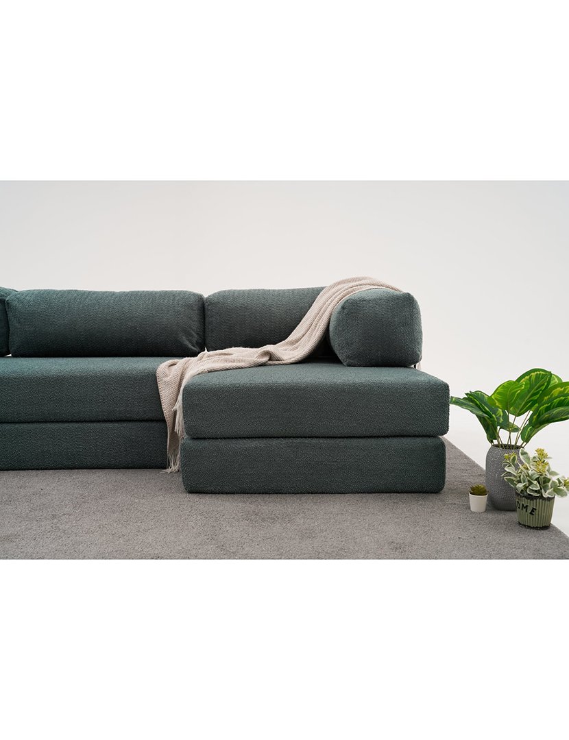 Sofá Cama Chaise Longue 3L Comfort Verde
