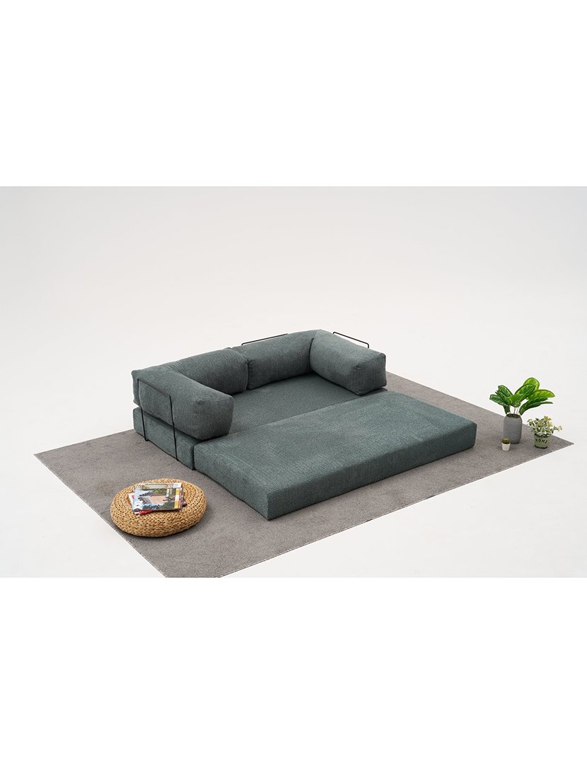 Sofá Cama Chaise Longue 3L Comfort Verde