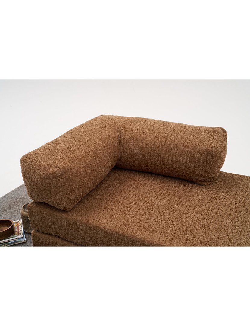 Sofá Cama Chaise Longue 3L Comfort Castanho