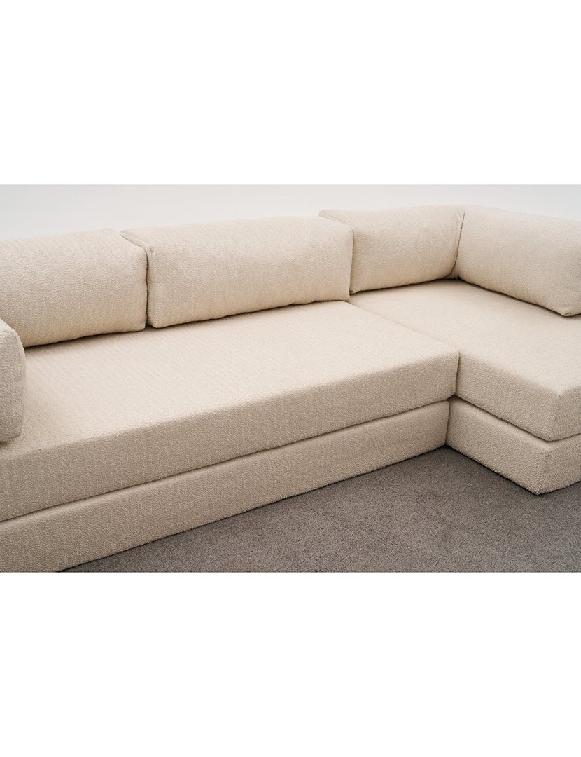 Sofá Cama Chaise Longue 3L Comfort Creme