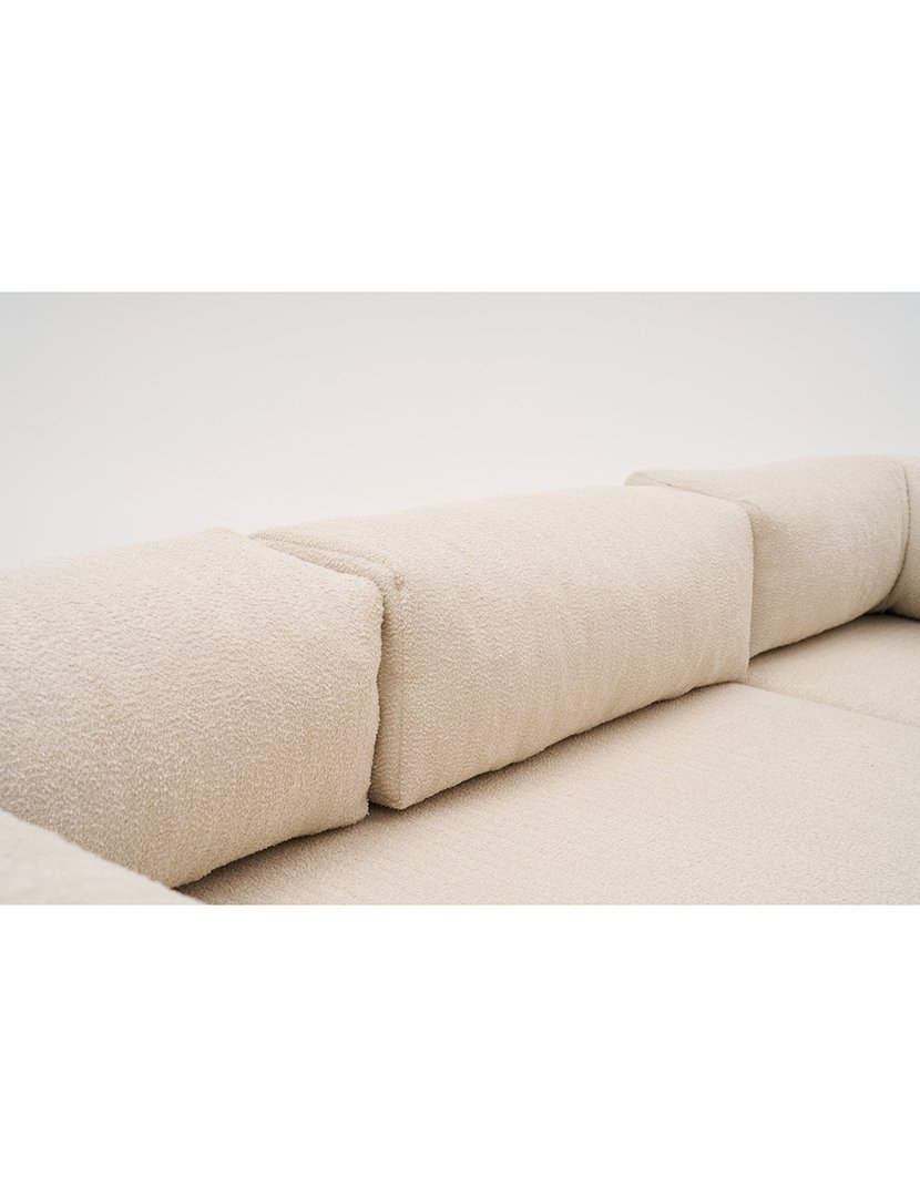 Sofá Cama Chaise Longue 3L Comfort Creme