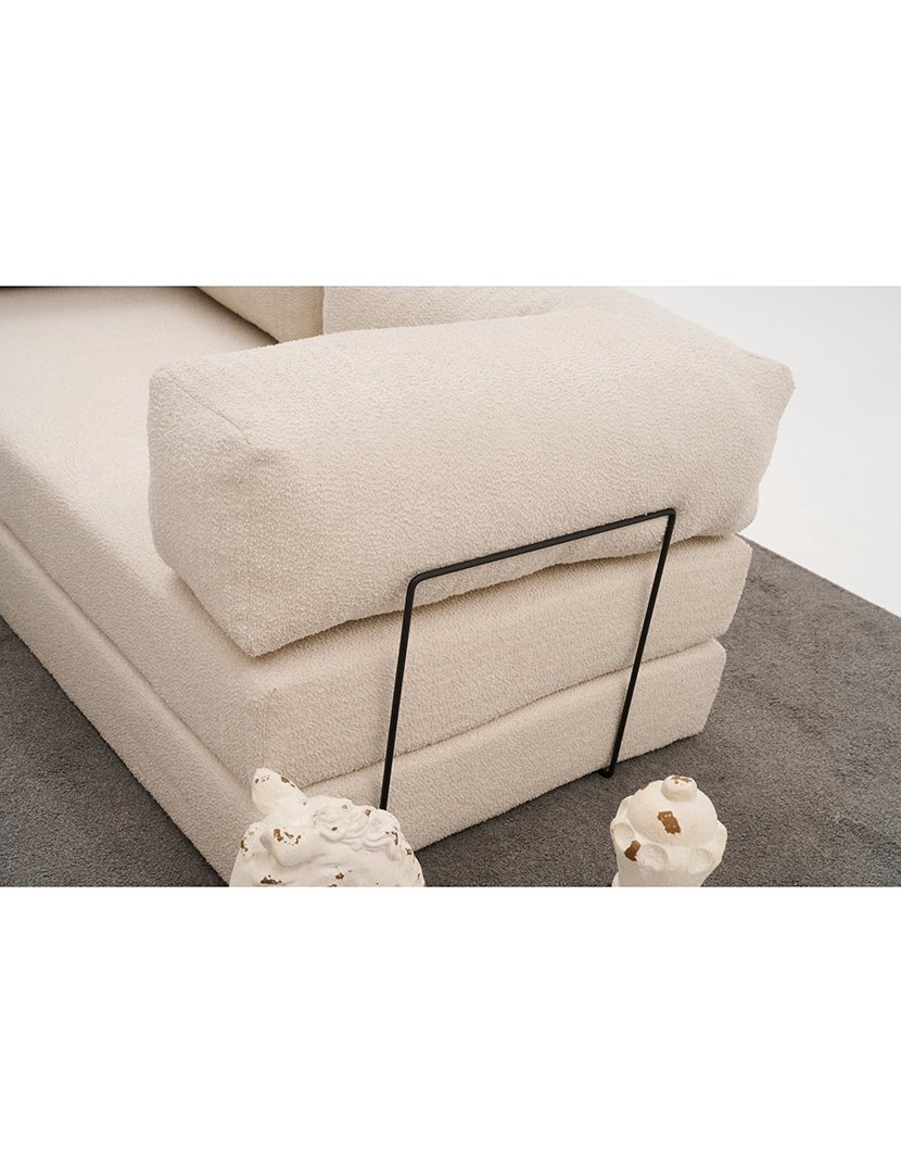 Sofá Cama Chaise Longue 3L Comfort Creme