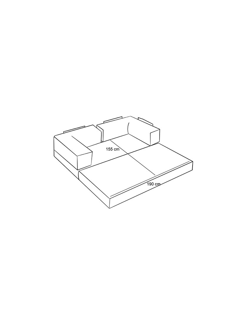 Sofá Cama Chaise Longue Comfort Mini Antracite