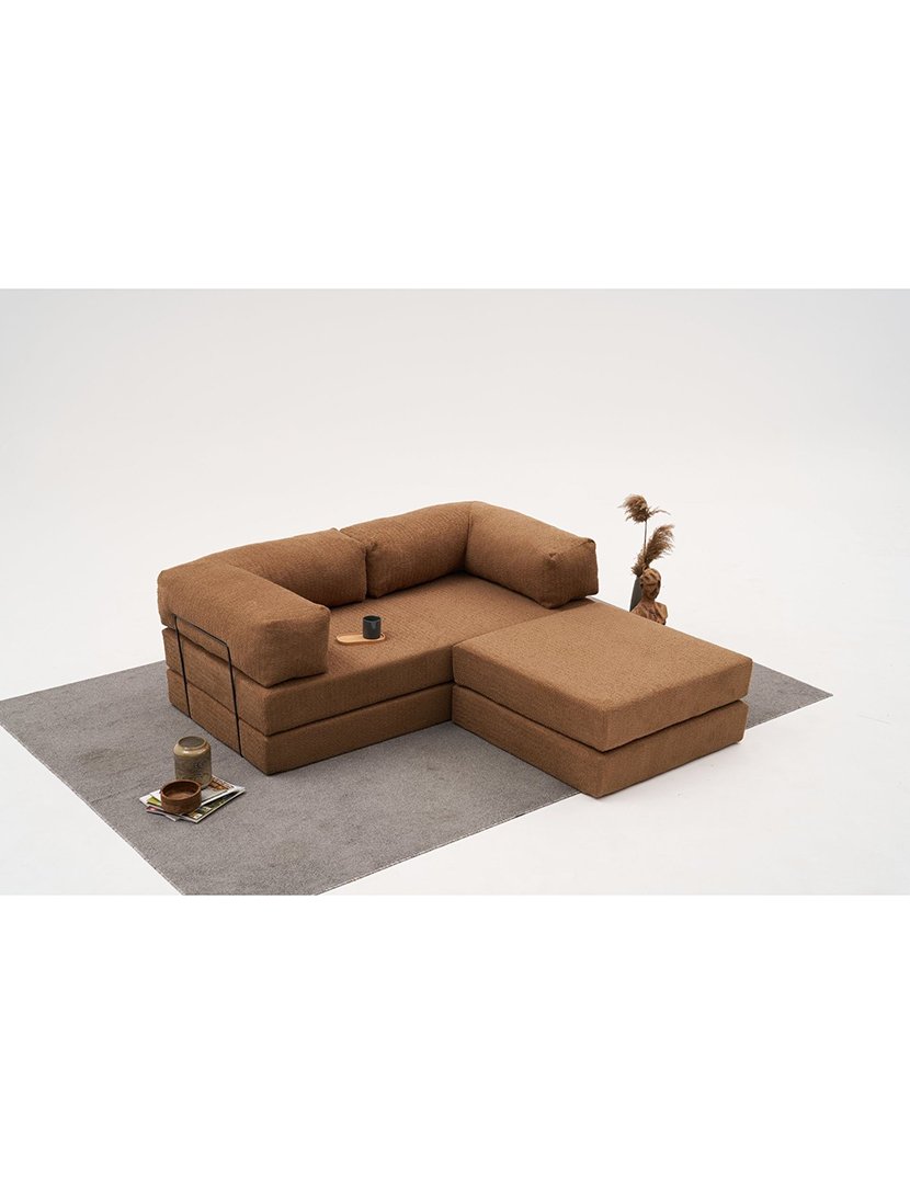 Sofá Cama Chaise Longue Comfort Mini Castanho