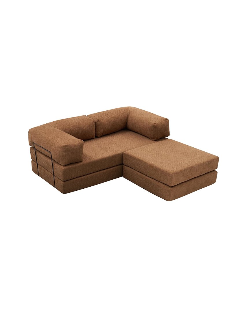 Sofá Cama Chaise Longue Comfort Mini Castanho