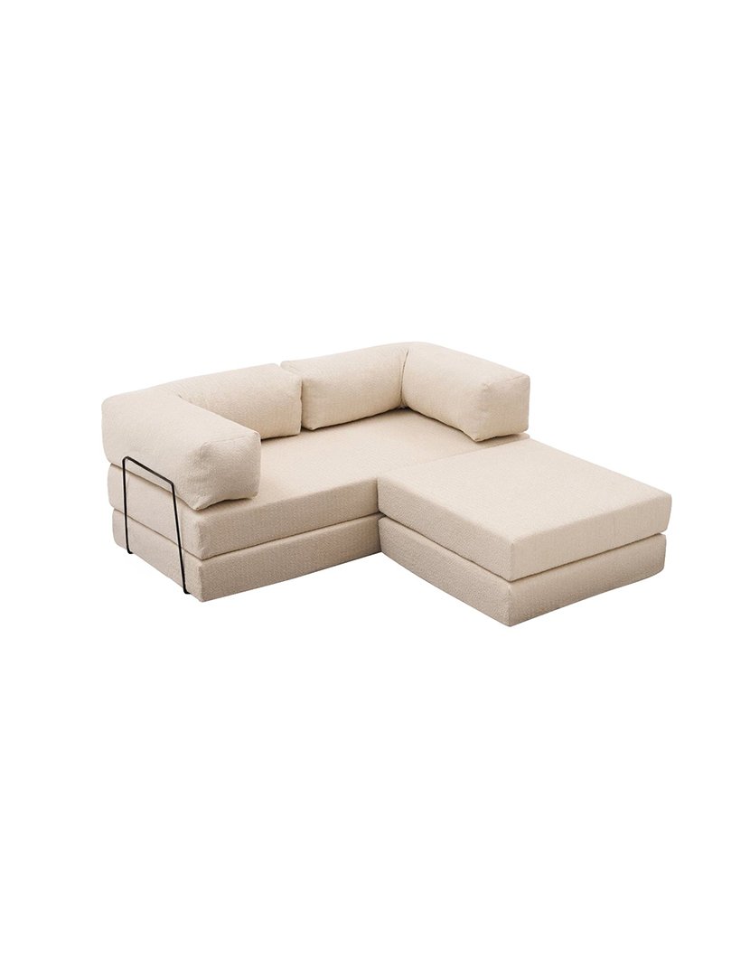 Sofá Cama Chaise Longue Comfort Mini Creme