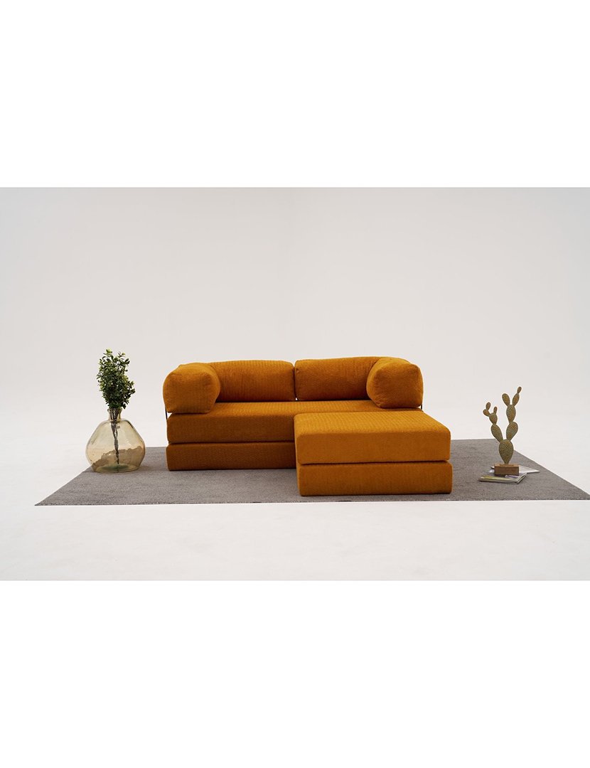 Sofá Cama Chaise Longue Comfort Mini Laranja