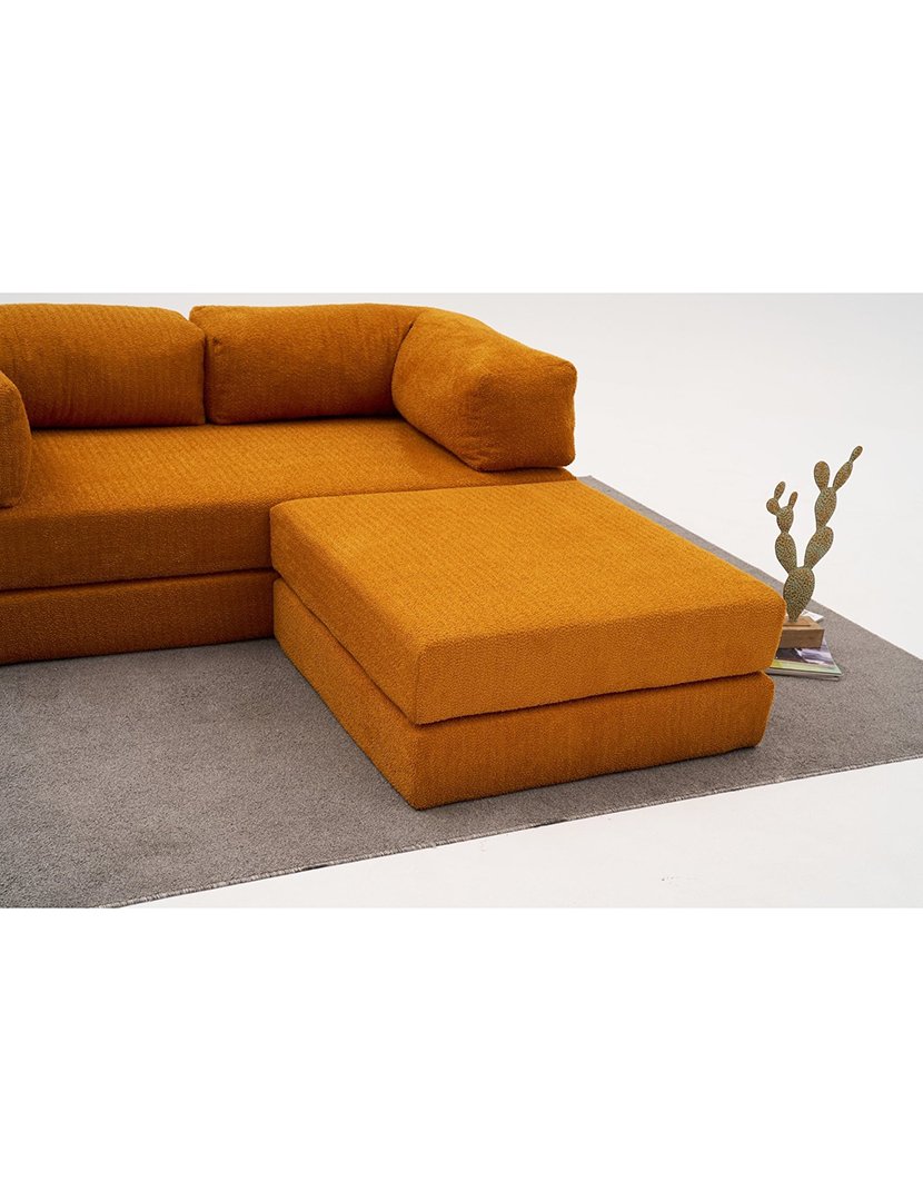 Sofá Cama Chaise Longue Comfort Mini Laranja