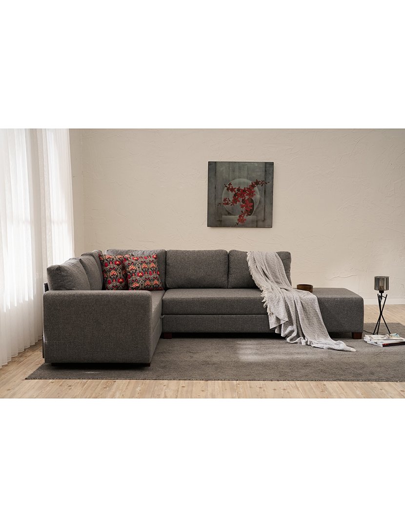 Sofá Cama Canto Ali Left Cinzento
