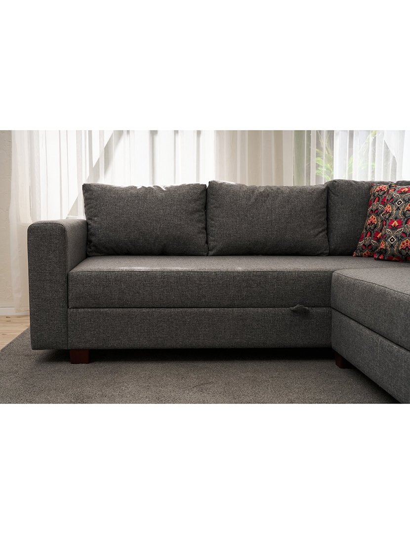 Sofá Cama Canto Ali Left Cinzento