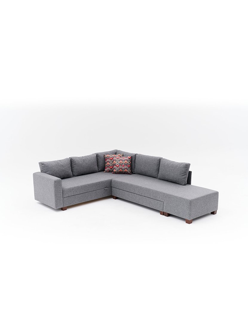 Sofá Cama Canto Ali Left Cinzento