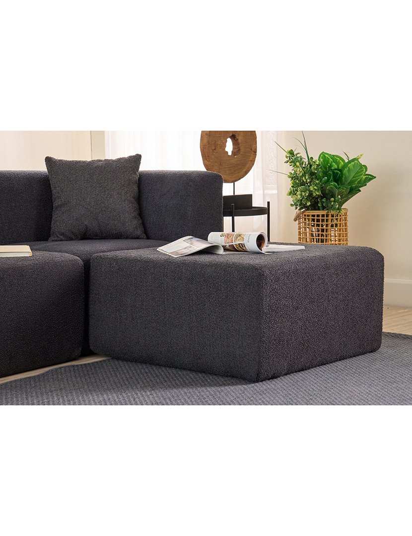 Sofá Modular Chaise Longue Raks Antracite