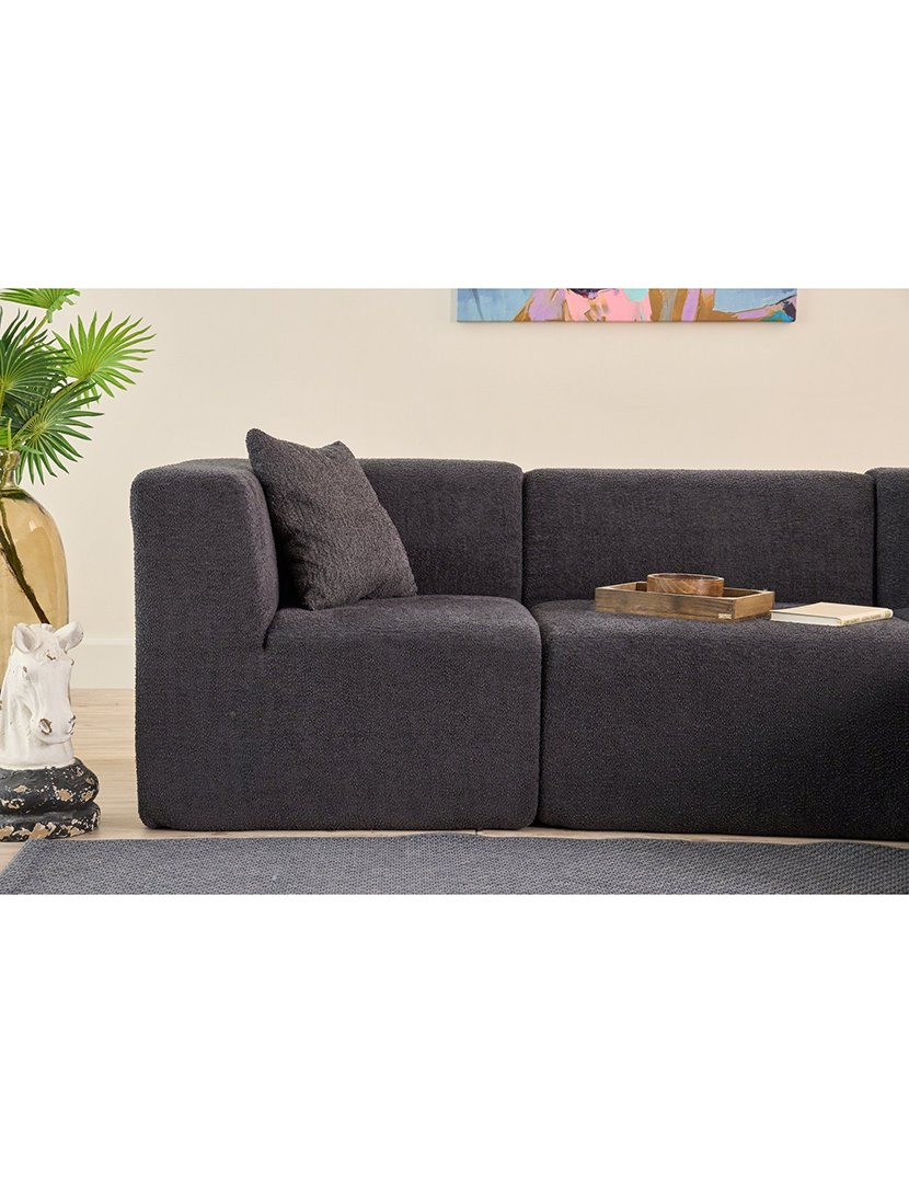 Sofá Modular Chaise Longue Raks Antracite