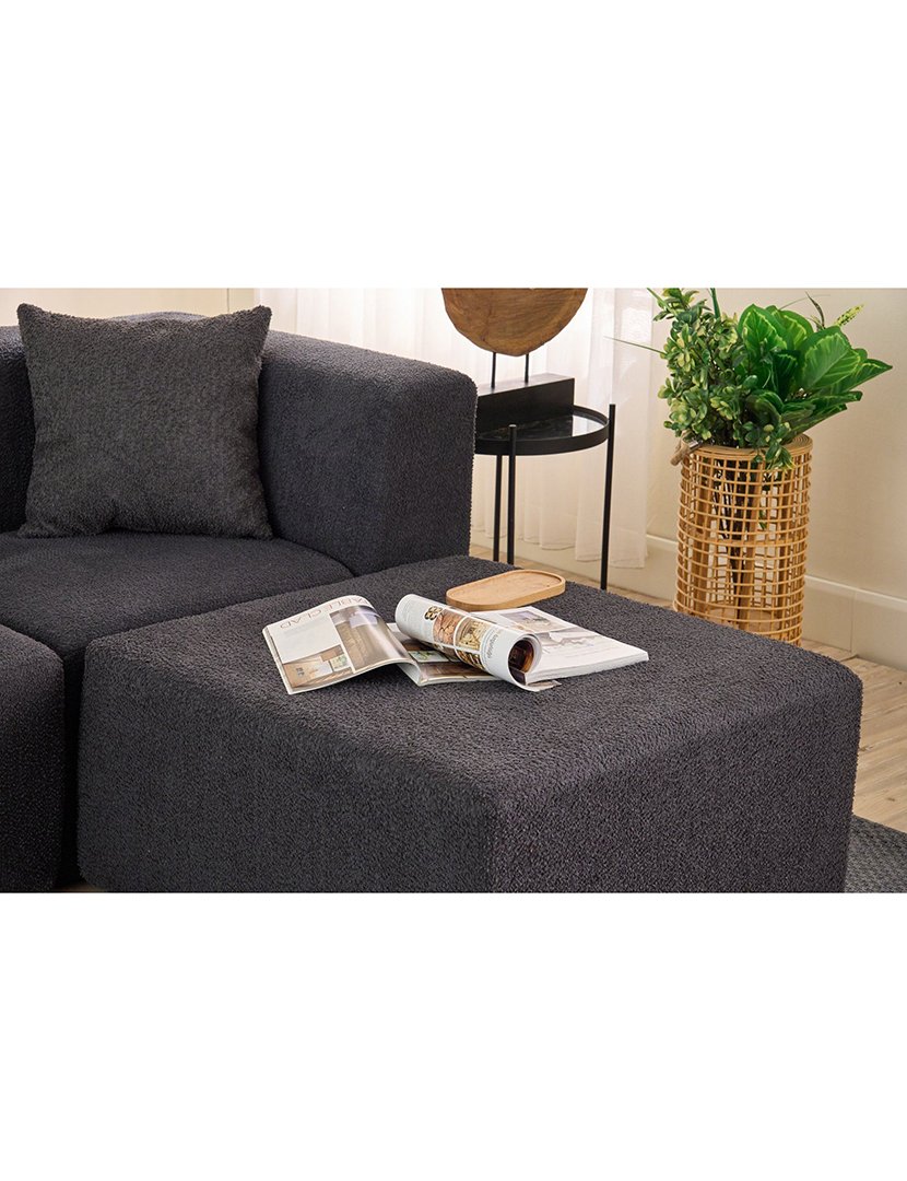 Sofá Modular Chaise Longue Raks Antracite