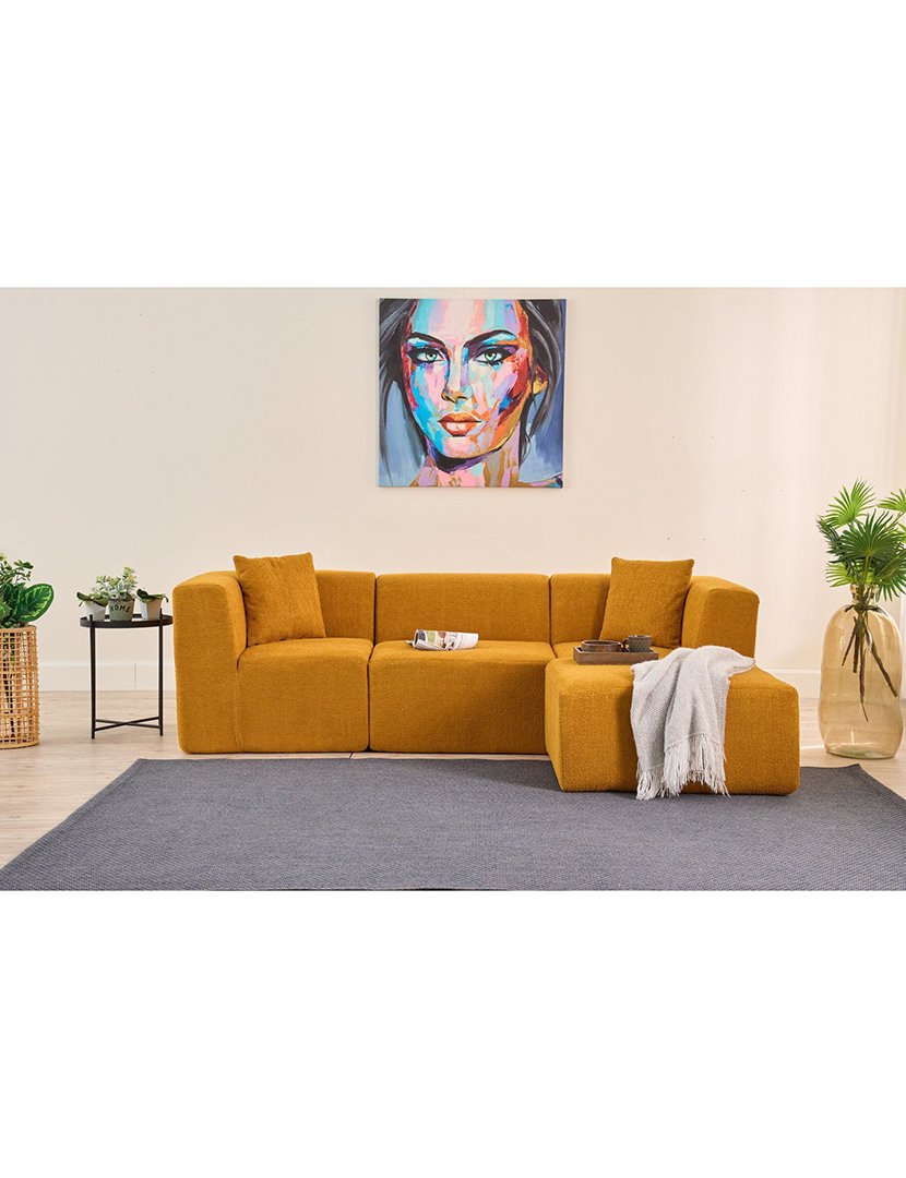 Sofá Modular Chaise Longue Raks Laranja
