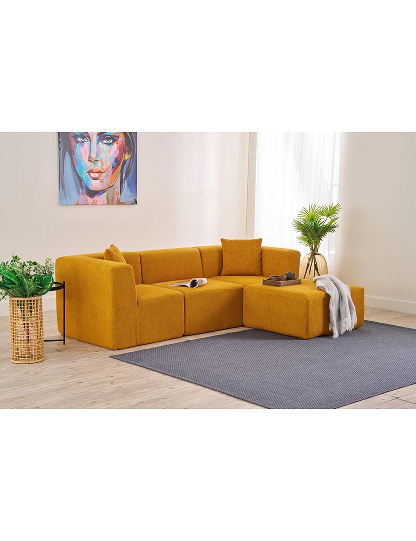 Sofá Modular Chaise Longue Raks Laranja