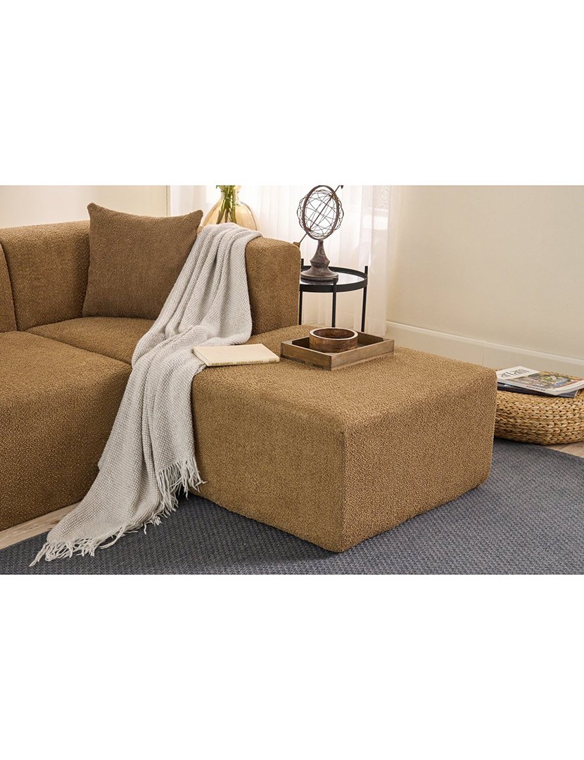 Sofá Modular Chaise Longue Raks Castanho