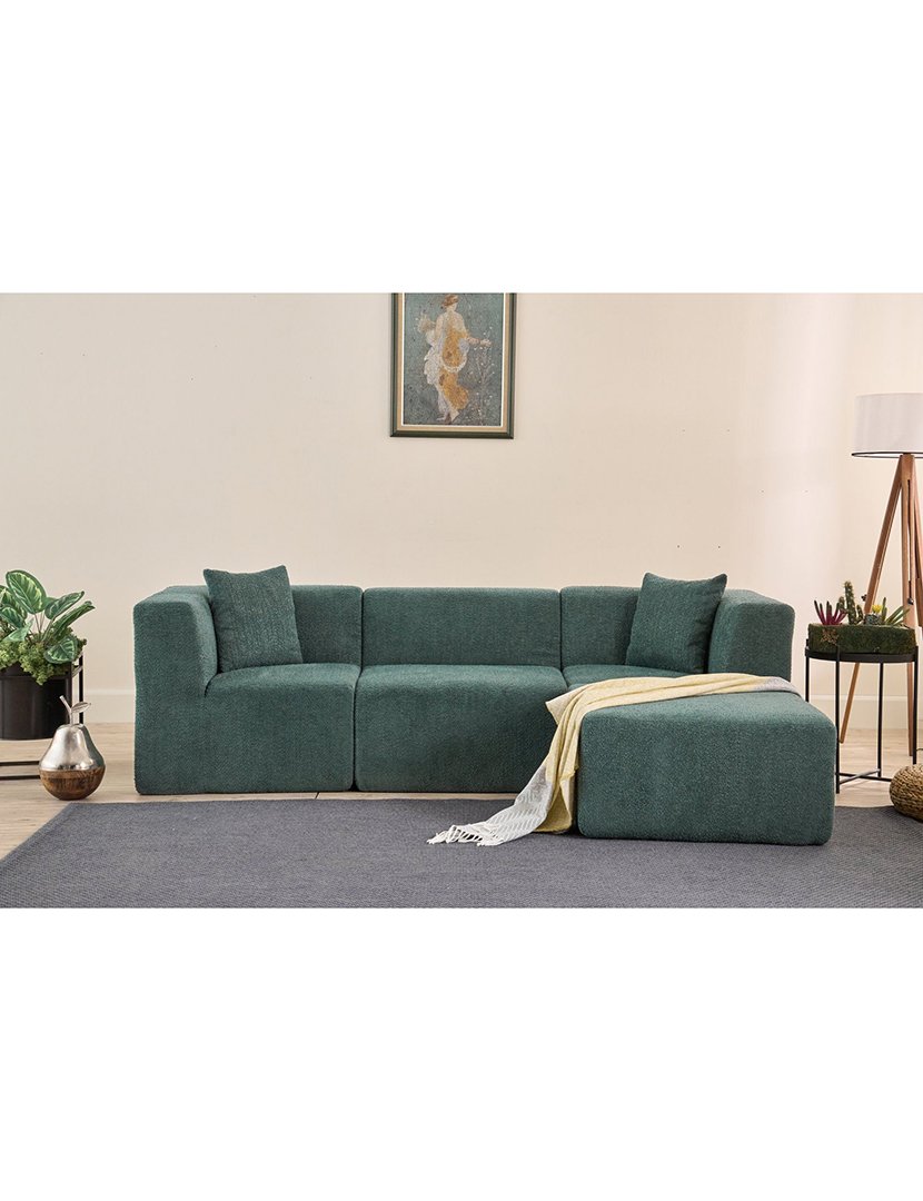 Sofá Modular Chaise Longue Raks Verde