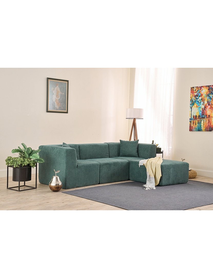 Sofá Modular Chaise Longue Raks Verde