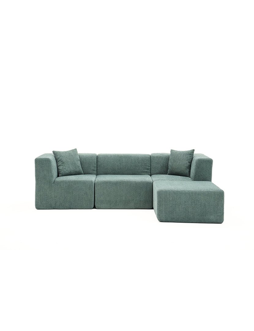 Sofá Modular Chaise Longue Raks Verde