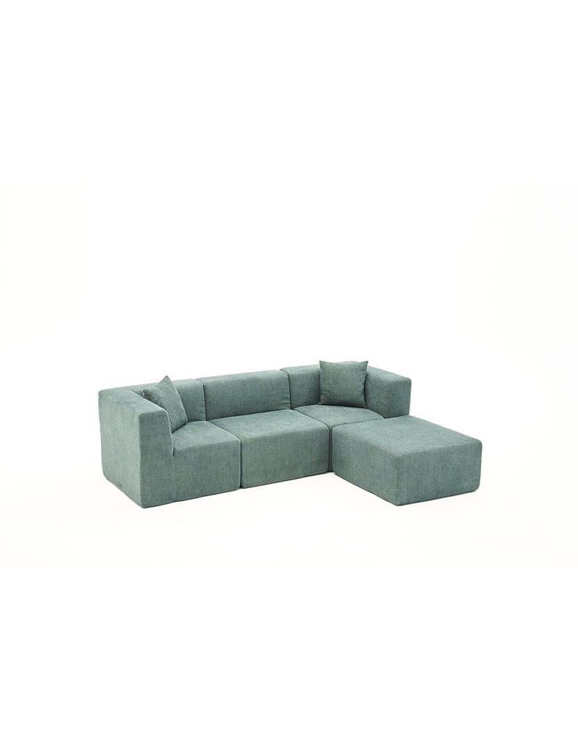 Sofá Modular Chaise Longue Raks Verde