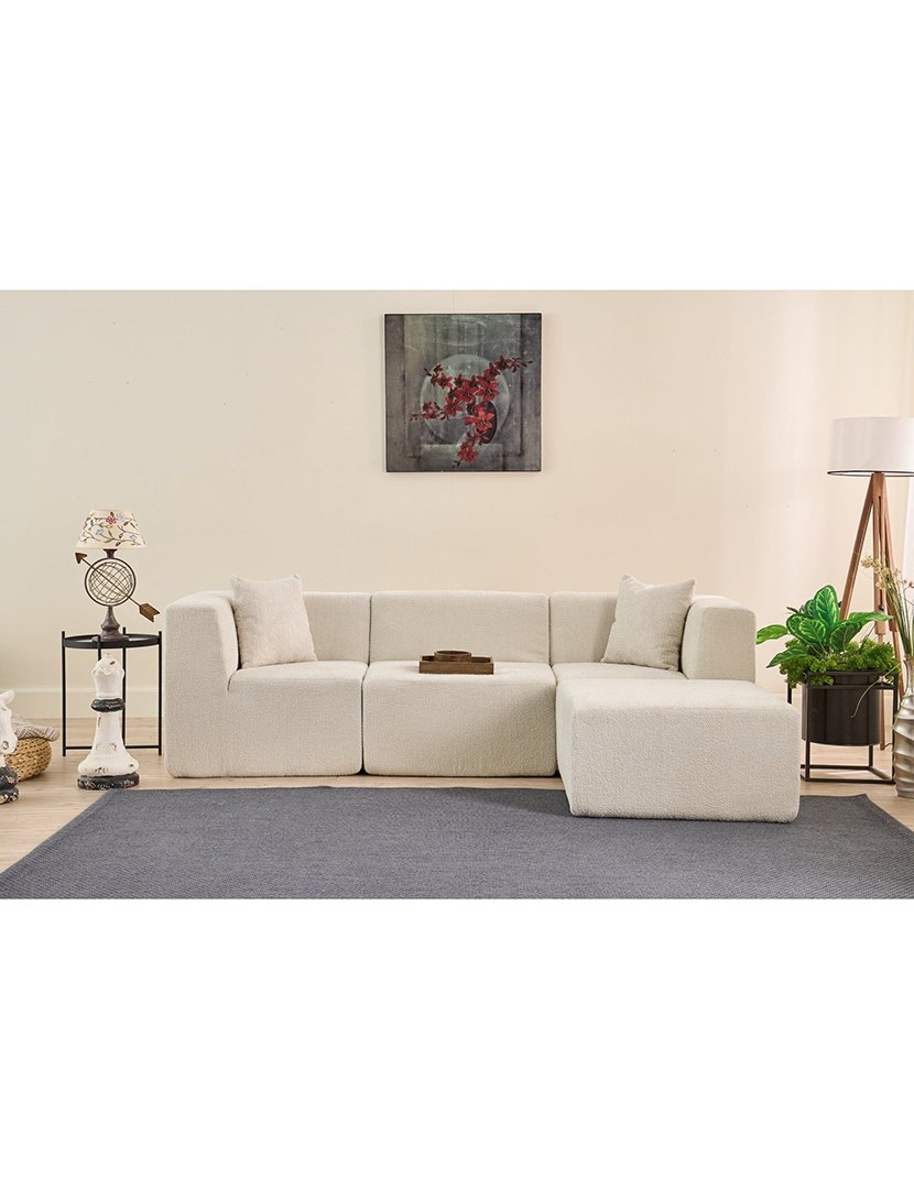 Sofá Modular Chaise Longue Raks Creme