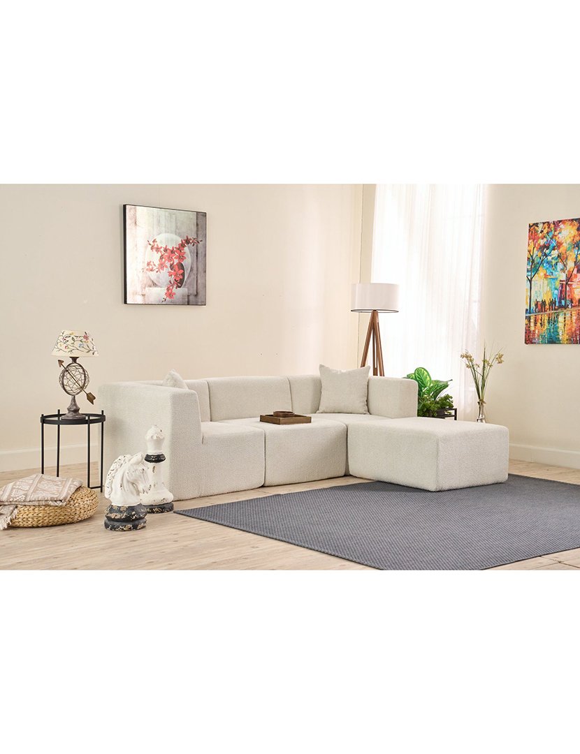 Sofá Modular Chaise Longue Raks Creme