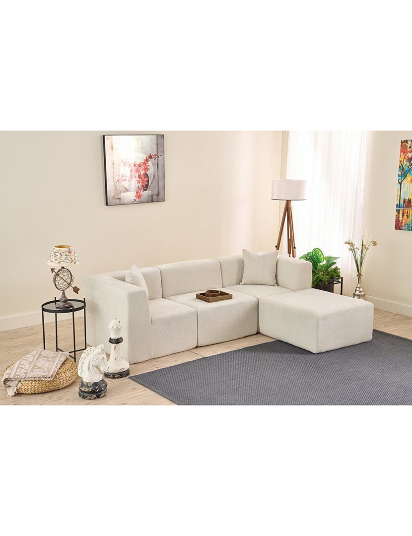 Sofá Modular Chaise Longue Raks Creme