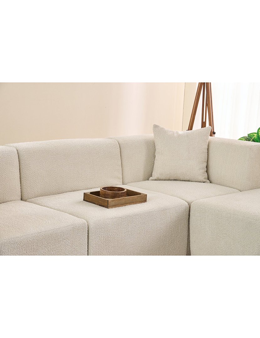 Sofá Modular Chaise Longue Raks Creme