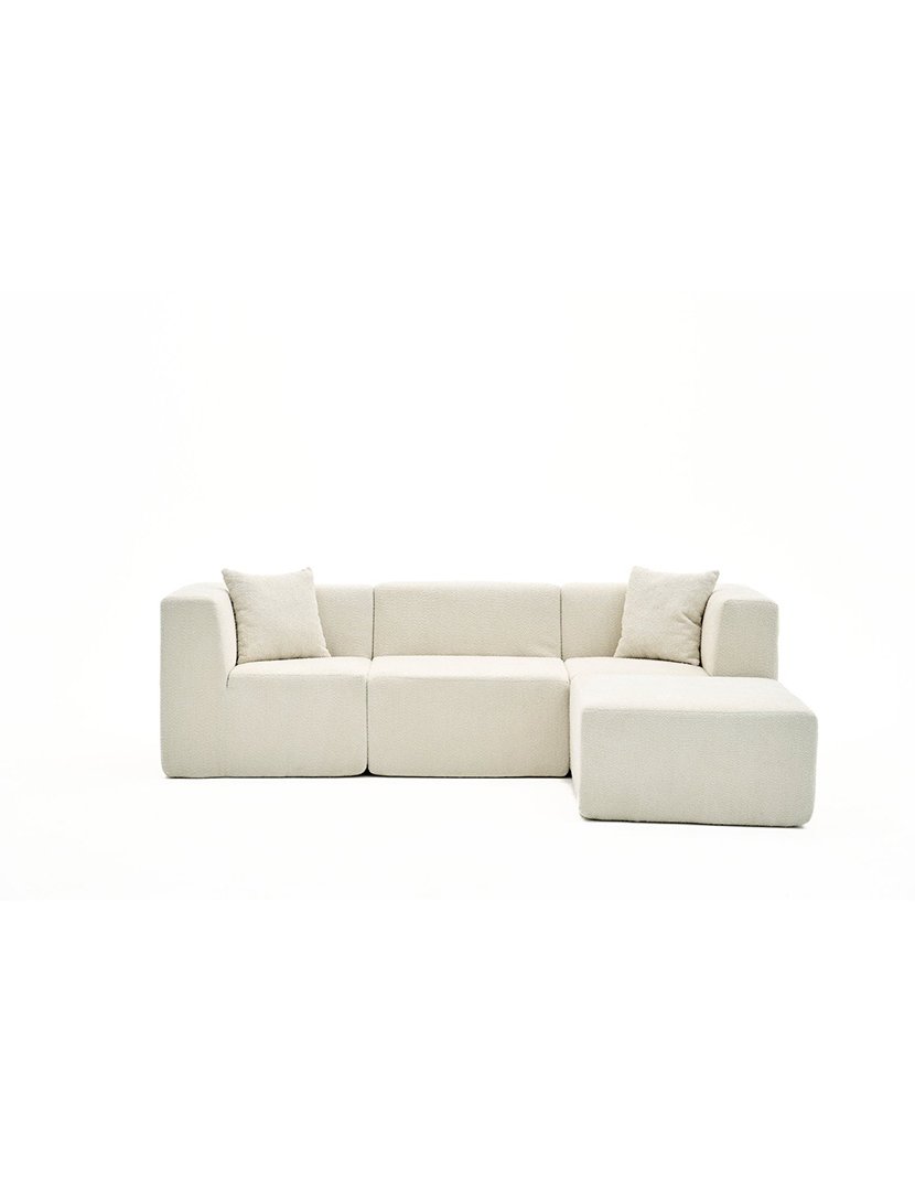 Sofá Modular Chaise Longue Raks Creme