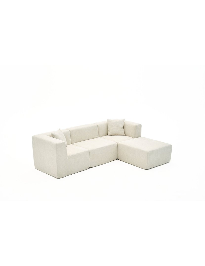 Sofá Modular Chaise Longue Raks Creme