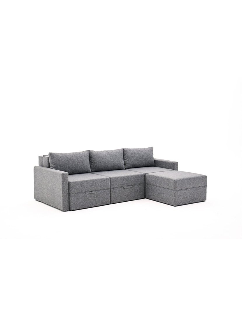 Sofá Cama Chaise Longue Saros Cinzento