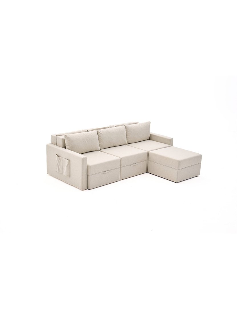 Sofá Cama Chaise Longue Saros Creme