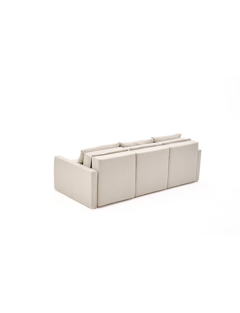 Sofá Cama Chaise Longue Saros Creme