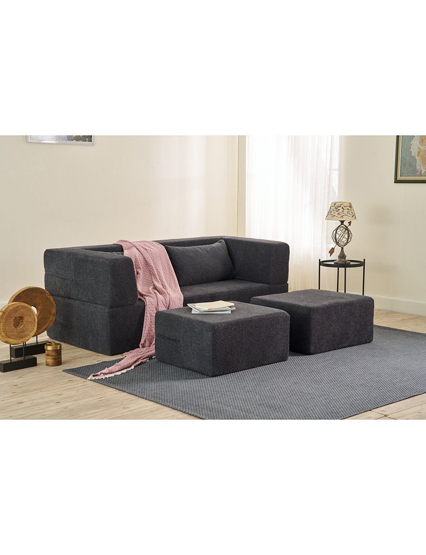 Sofá Cama 2L Pirgos Antracite