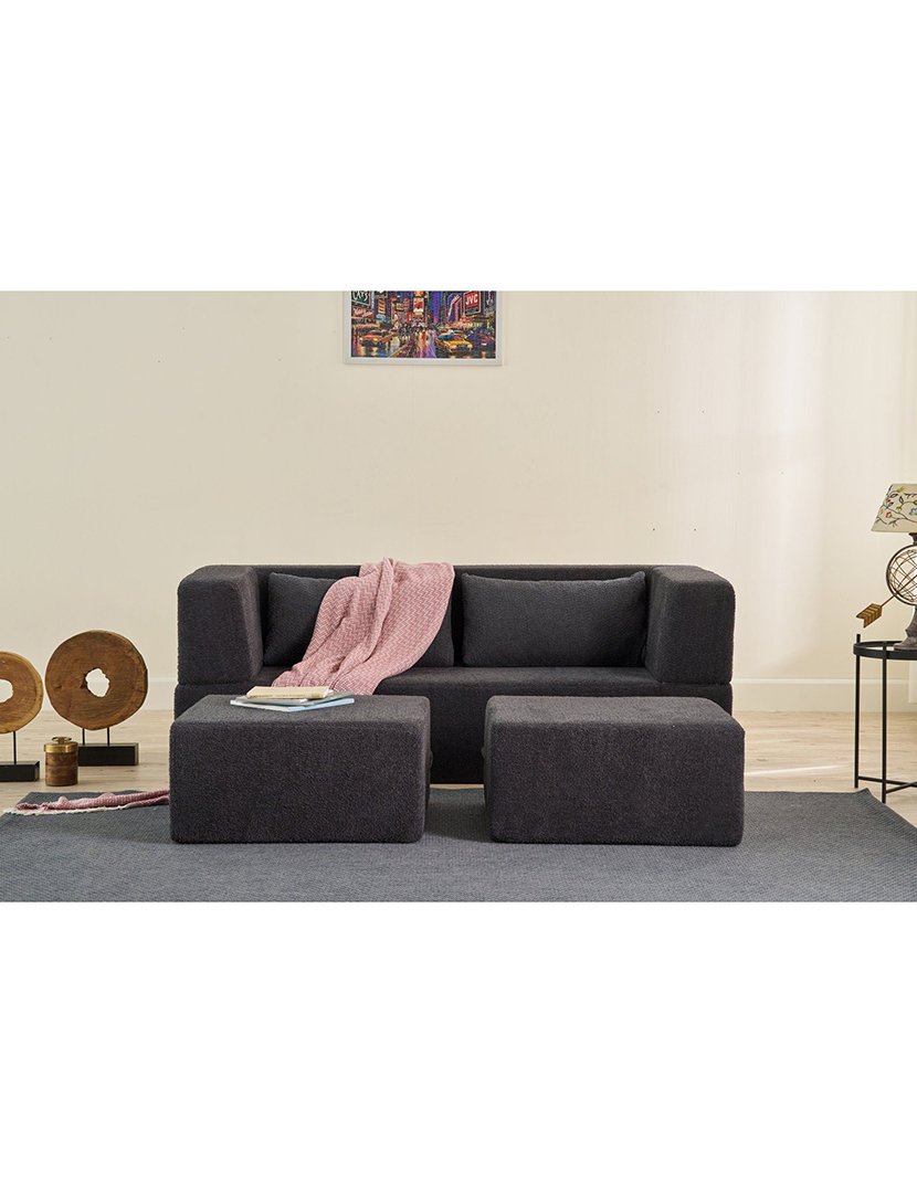 Sofá Cama 2L Pirgos Antracite