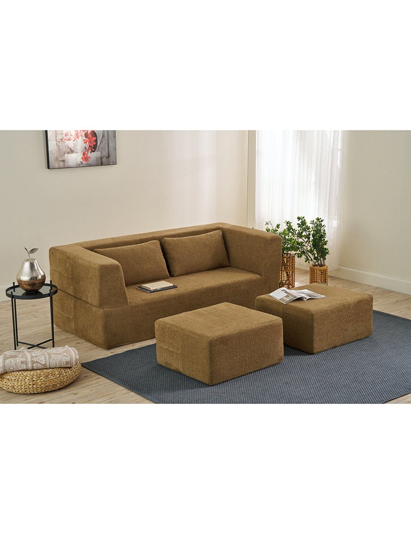 Sofá Cama 2L Pirgos Castanho