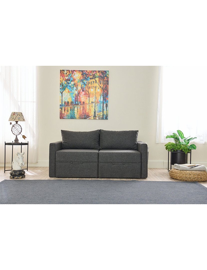 Sofá Cama 2L Saros Antracite