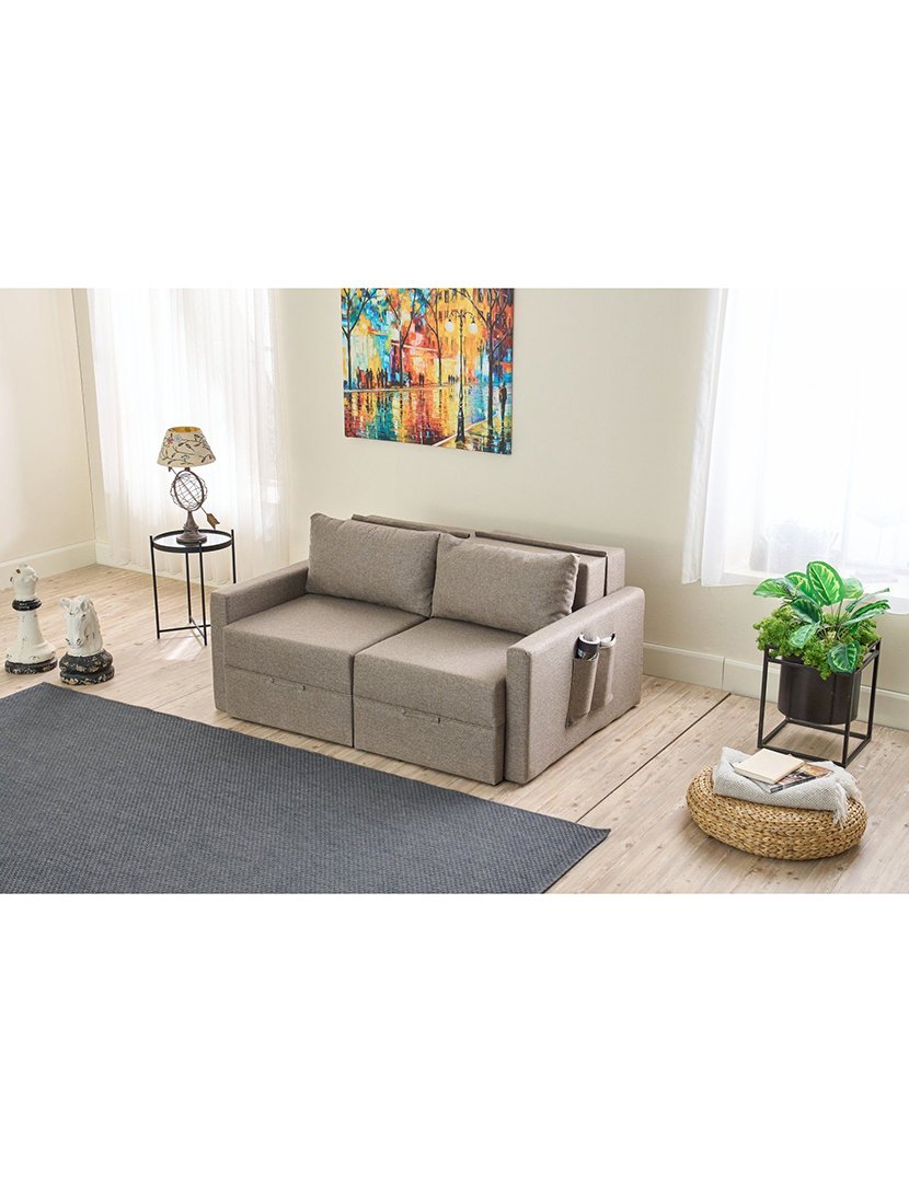 Sofá Cama 2L Saros Castanho