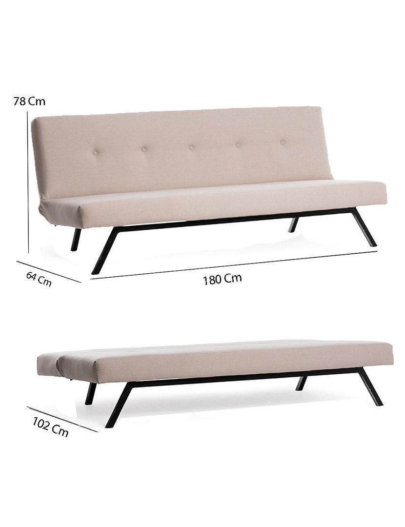 Sofá Cama 3L Zola Creme
