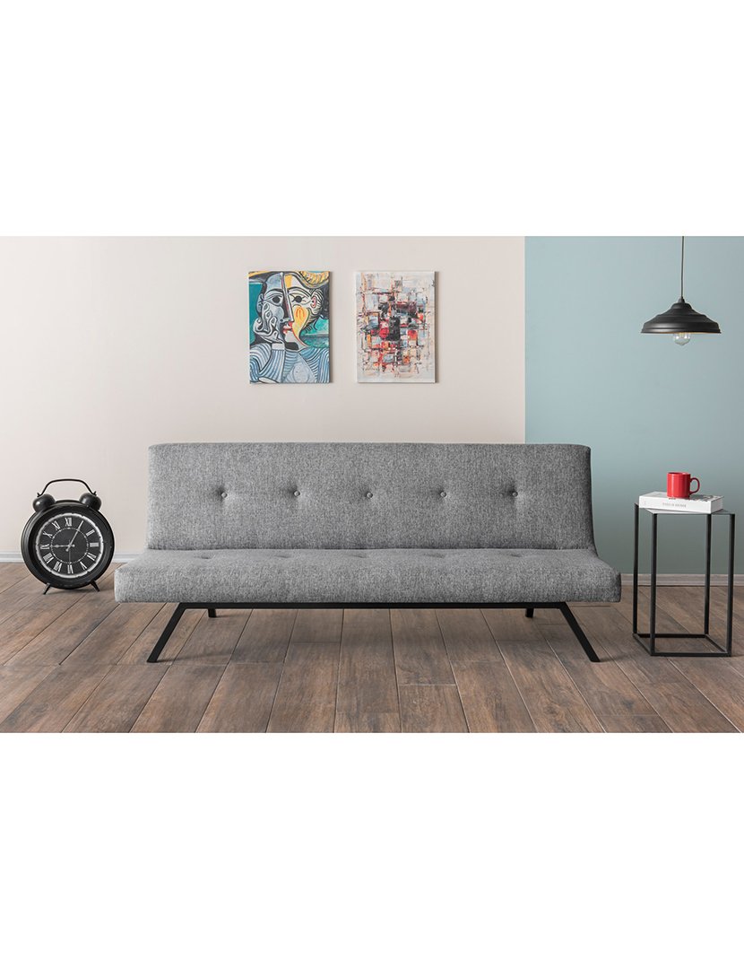 Sofá Cama 3L Zola Cinzento Claro