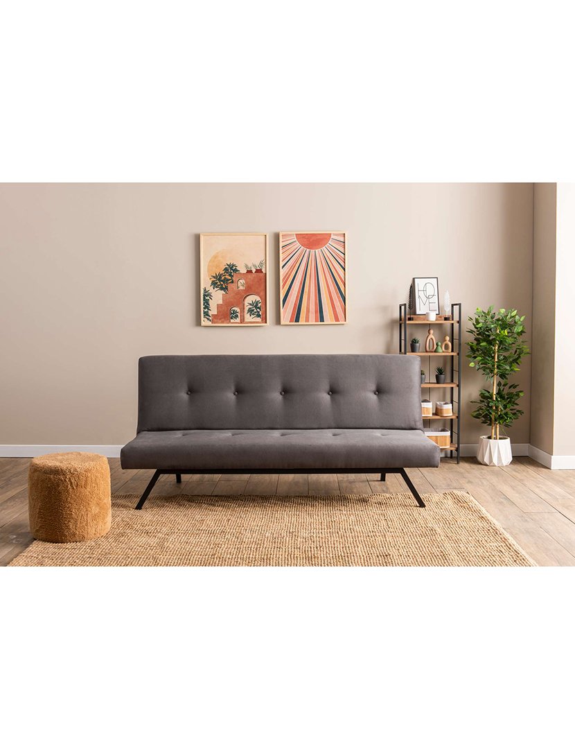 Sofá Cama 3L Zola Cinzento