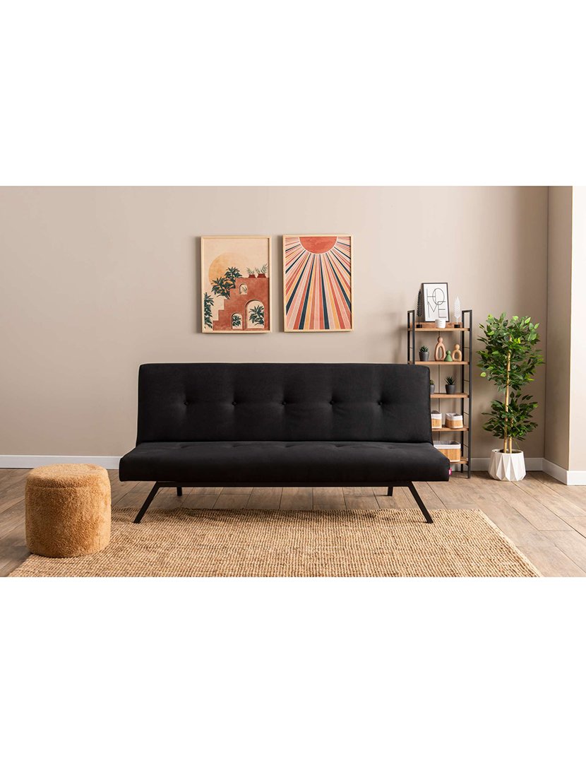 Sofá Cama 3L Zola Preto