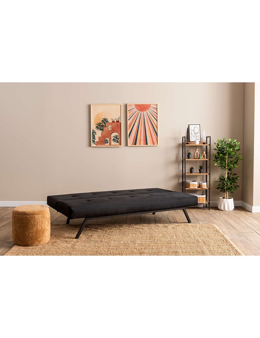 Sofá Cama 3L Zola Preto