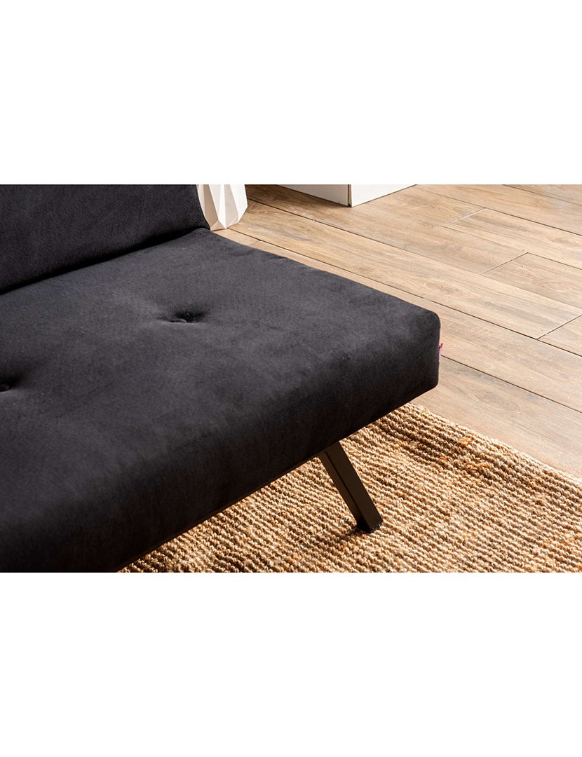 Sofá Cama 3L Zola Preto