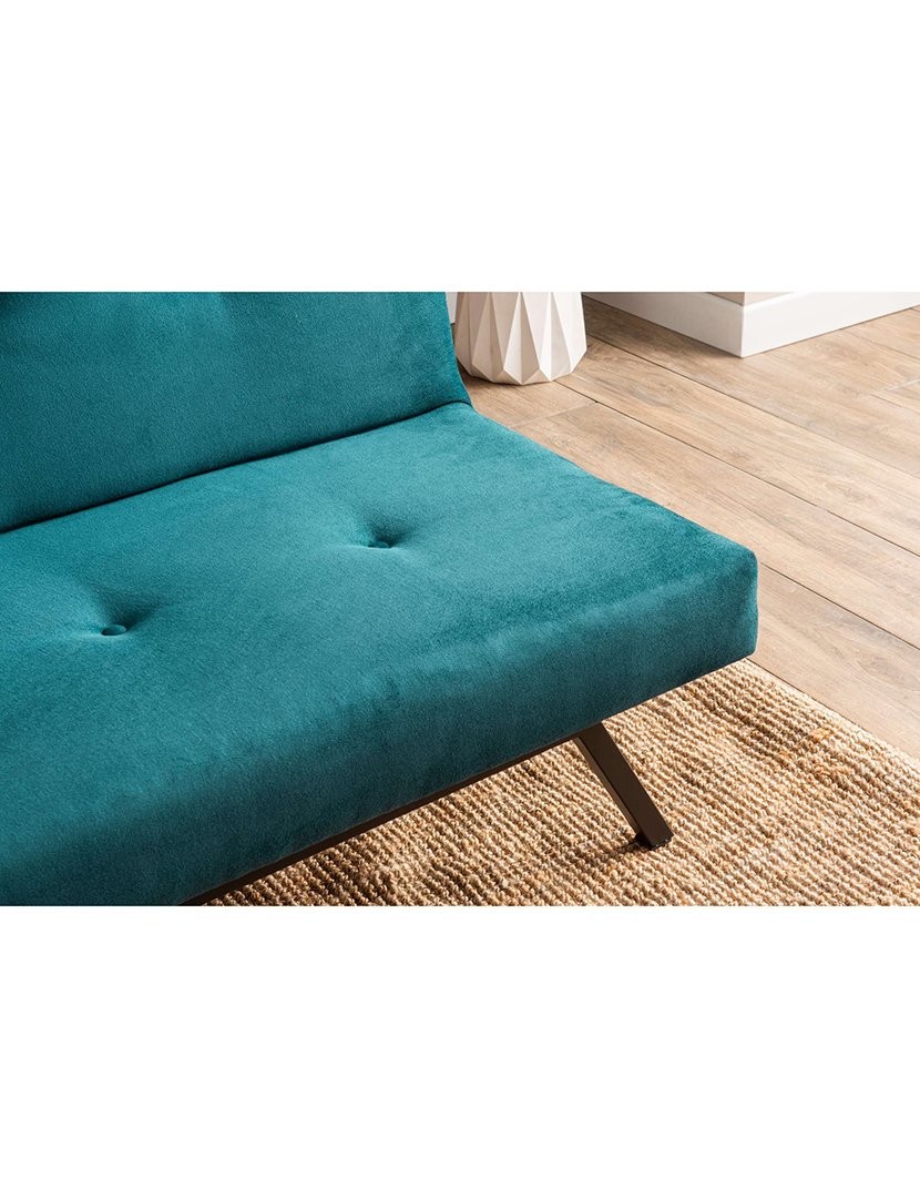 Sofá Cama 3L Zola Verde Petróleo